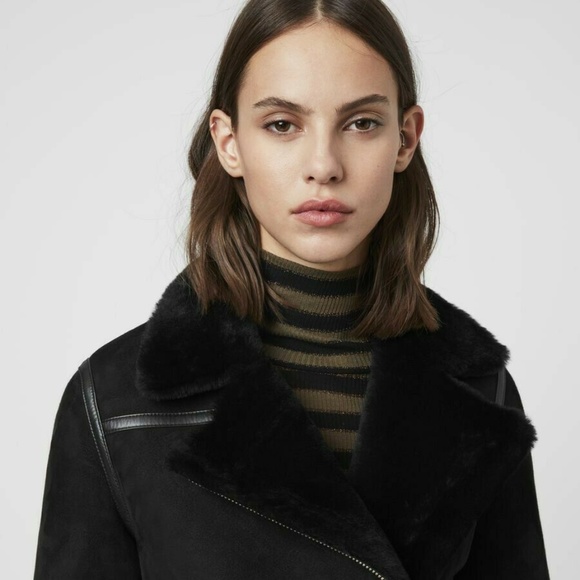 All Saints Shearling Jacket - Picture 2 of 10